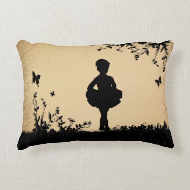 Rustikale Littlest Ballerina Dekokissen (Vorderseite)