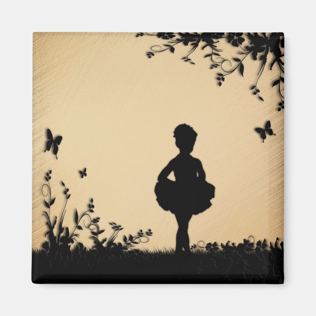 Rustikale Littlest Ballerina Magnet (Vorne)