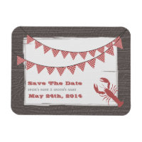 Rustikale Lobster & Gingham retten das Date Magnet