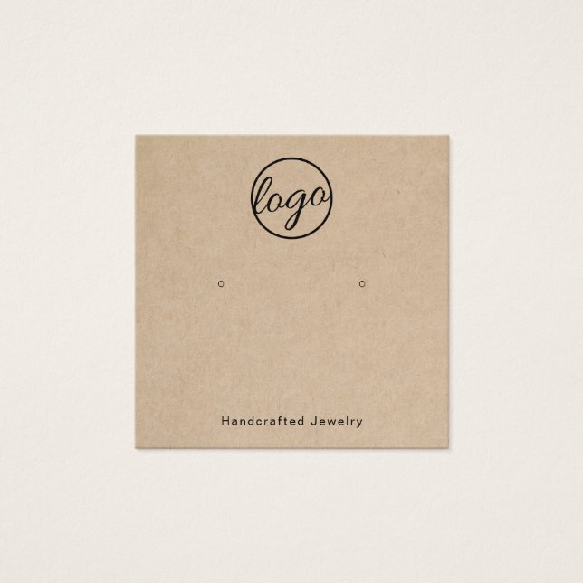 Rustikale Logo-Modern Ohrring-Holding-Karte (Vorderseite)