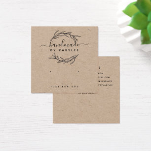 Rustikale Lorbeerblatt-Stud-Ohrhänger-Ausstellungs