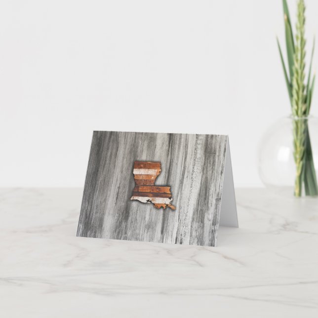 Rustikale Louisiana-Form Dankeskarte (Vorderseite)