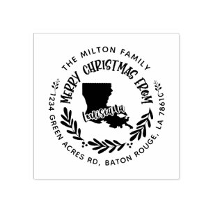 rustikale louisiana fröhliche Weihnachtsfeier Rück Gummistempel