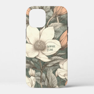 Rustikale Magnolien mit bemaltem Namen Floral Bota Case-Mate iPhone Hülle