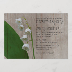 Rustikale Maiglöckchen-Hochzeitseinladungen Einladung