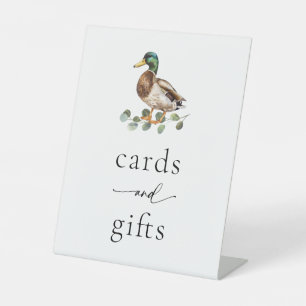 Rustikale Mallard Duck Babyduschkarten & Geschenks Sockelschild