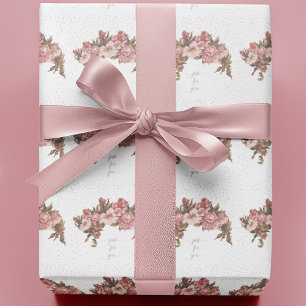 Rustikale Malvenblüten Geschenkpapier