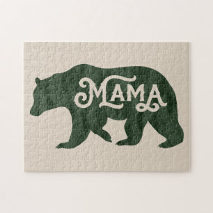 Rustikale Mama Bar Silhouette Typografie Puzzle