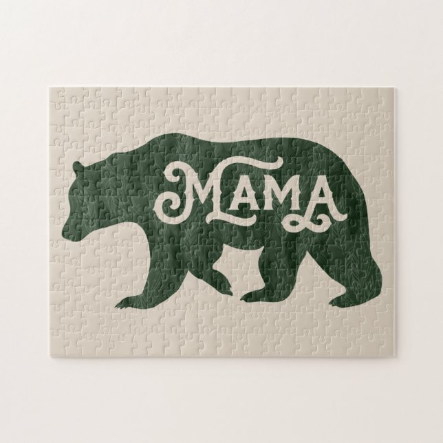 Rustikale Mama Bar Silhouette Typografie Puzzle (Horizontal)