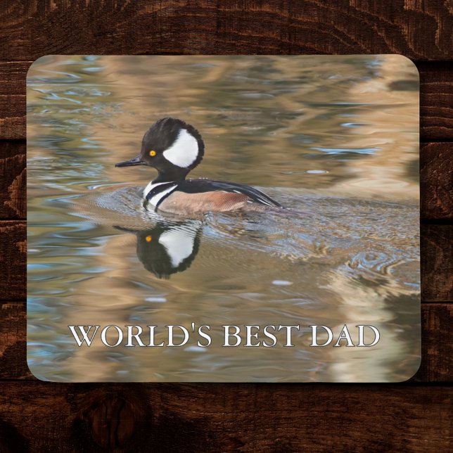 Rustikale männliche Duck-Welt ist der beste Vater  Mousepad (For the bird loving dad, this mousepad with custom text is a great Father's Day gift. )