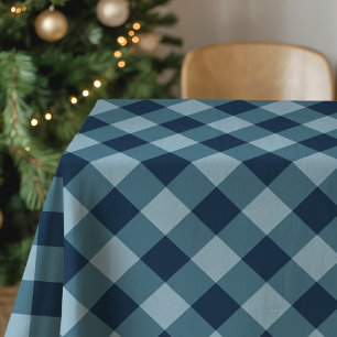 Rustikale Marine und Blue Buffalo Kariert Tischdecke