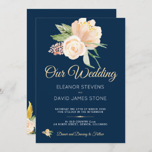 Rustikale Marinebäume Einladung