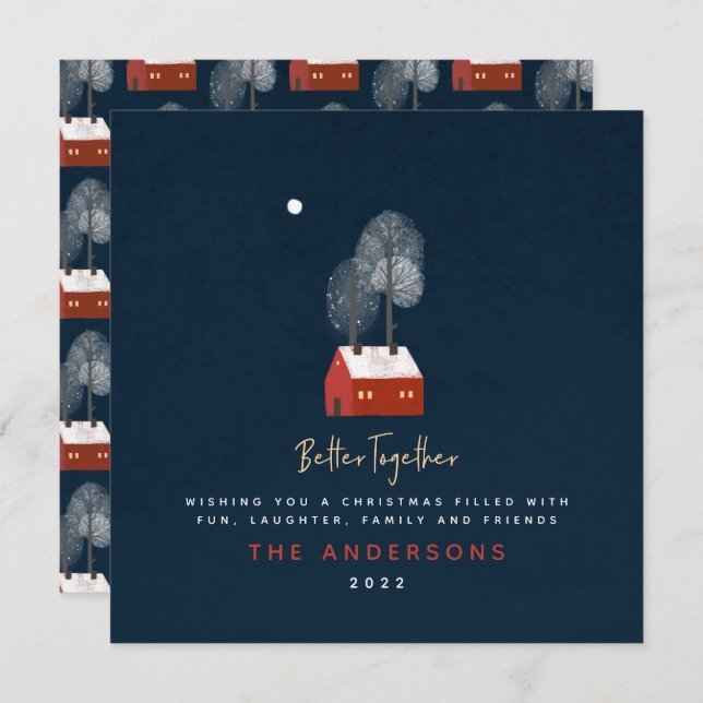 Rustikale Marineskandi Traditionelles, gemütliches Ankündigung (Vorne/Hinten)