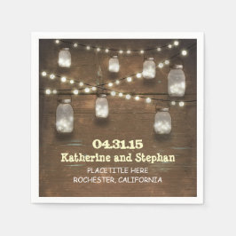 rustikale Markisenleuchten aus Glaskeramik Serviette