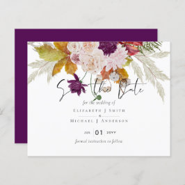 Rustikale Maroon Ginger Blush Wedding Save the Dat