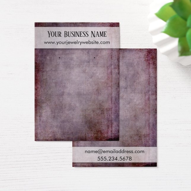 Rustikale Maroon Red Earring Holder Display Cards (Schreibtisch)