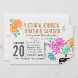 Rustikale Mason Jar Mint Pink Coral Aquamarine Hoc Einladung