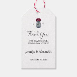 Rustikale Mason Jar Monogramm Landhochzeit Geschenkanhänger