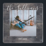 Rustikale Maßgeschneidert Ihr Foto Holzschnitzel Quadratische Wanduhr<br><div class="desc">Rustikale Maßgeschneidert Ihr Foto Holzschnitzel</div>