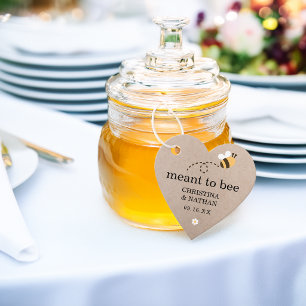 Rustikale Meant To Bee Hochzeit Danke Geschenkanhänger
