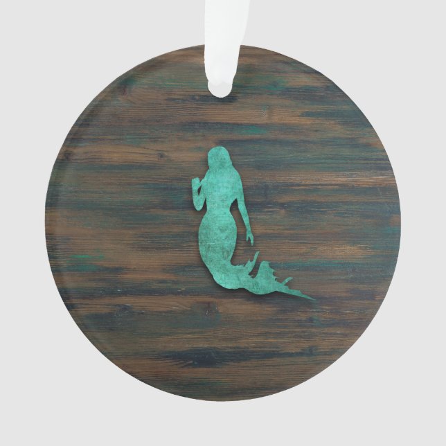 Rustikale Meerjungfrau (aquamarin) Ornament (Vorderseite)