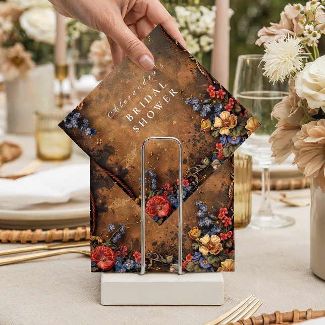 Rustikale, melancholische Herbst-Blumen-Hochzeitsd Serviette (Von Creator hochgeladen)