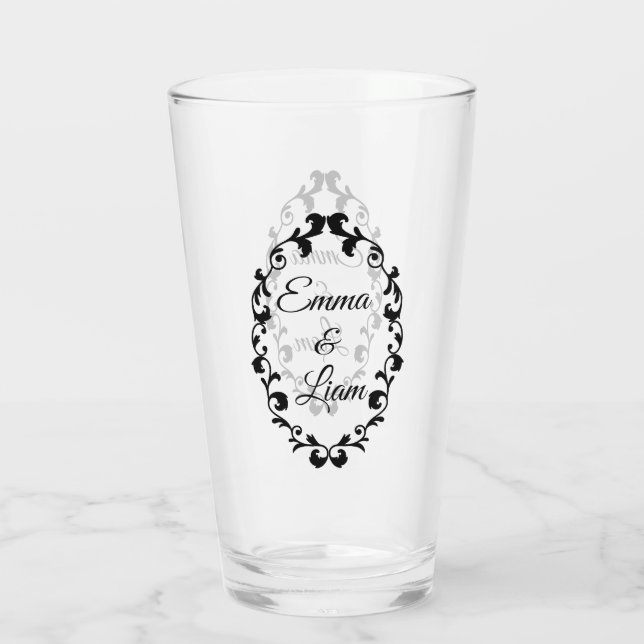Rustikale mexikanische Hochzeitstassen & Gläser (Rückseite)