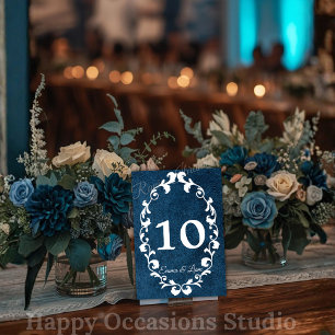 Rustikale mexikanische Hochzeitstisch-Nummernkarte Tischnummer