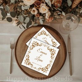 Rustikale mexikanische Hochzeitstücher Serviette