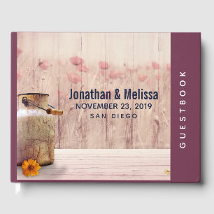 Rustikale Milch kann Hochzeit Gästebuch
