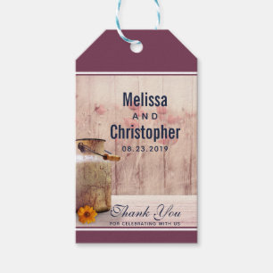 Rustikale Milch kann Hochzeit Land danke Geschenkanhänger