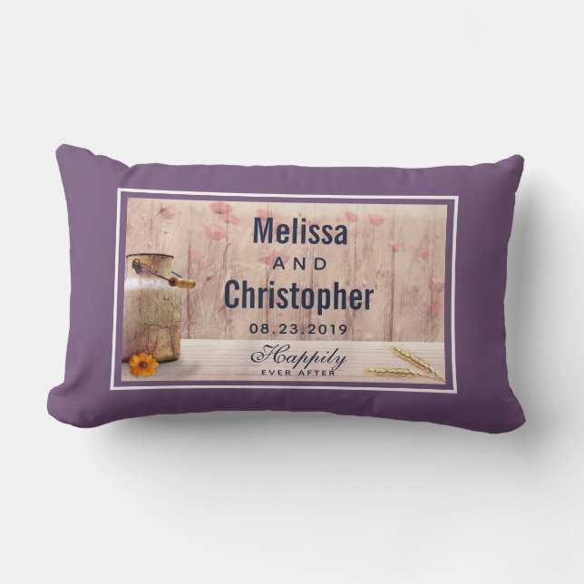 Rustikale Milch kann Hochzeit Lendenkissen (Vorderseite)