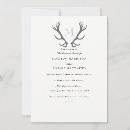 Rustikale Minimal-Antler & Einladung zur Hochzeit