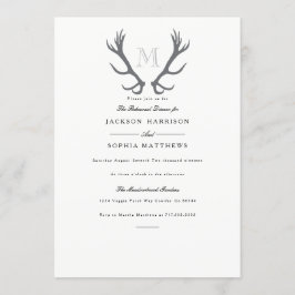 Rustikale Minimal-Antler & Einladung zur Hochzeit