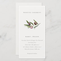 Rustikale Minimal Olive Branch Foliage Einladung