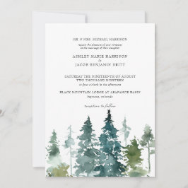 Rustikale Minimalistisch Hochzeit | Aquarellkiefer