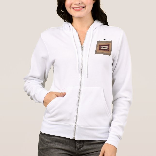 Rustikale Minimalistische Simplify Wort Kunst Schi Hoodie (Vorderseite)