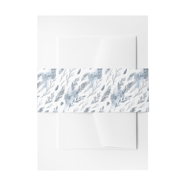 Rustikale Minimalistische Winterhochzeit Einladungsbanderole (Vorderseite Beispiel)