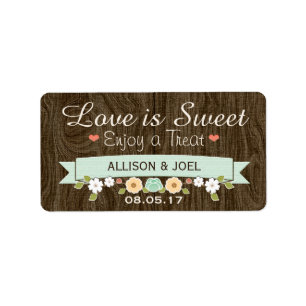 Rustikale Mint Boho Liebe ist Sweet Fevor Labels Adressaufkleber