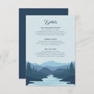 Rustikale Misty Mountains Hochzeitsdetails RSVP Karte