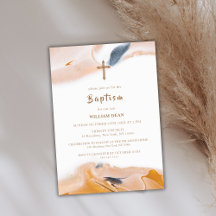 Rustikale moderne Abstrakte Wasserfarben Kreuztauf