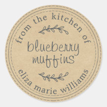 Rustikale moderne Backwaren Blueberry Muffins Kraf