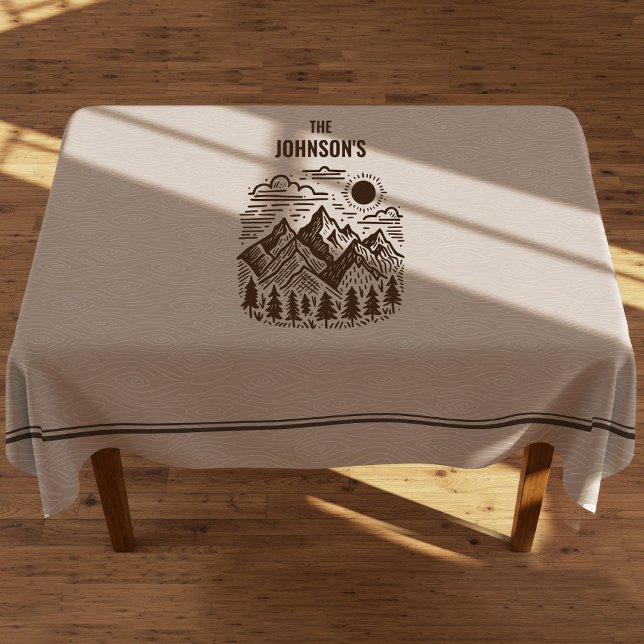 Rustikale moderne Berge individuell Tischdecke (Modern Rustic Mountains Custom Tablecloth)