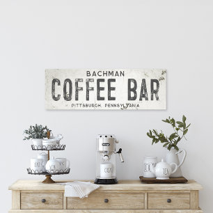 Rustikale moderne Farmhouse-Cafebar & Stadt Leinwanddruck