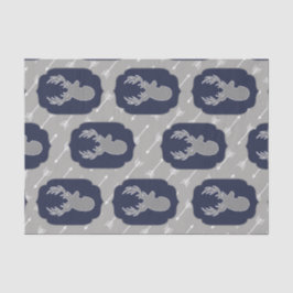 Rustikale moderne graue Hirsche und weiße Pfeile Seidenpapier