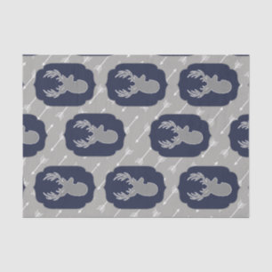 Rustikale moderne graue Hirsche und weiße Pfeile Seidenpapier