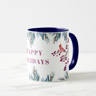 Rustikale moderne Happy Holidays Kiefernstrassen u Tasse
