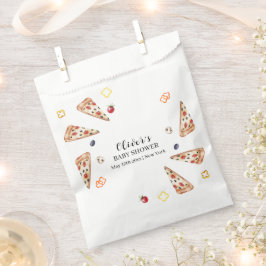 Rustikale moderne italienische Slice Pizza Baby Du Geschenktütchen