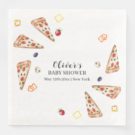 Rustikale moderne italienische Slice Pizza Baby Du Serviette