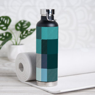 Rustikale, moderne Karierte Wasserflasche Trinkflasche
